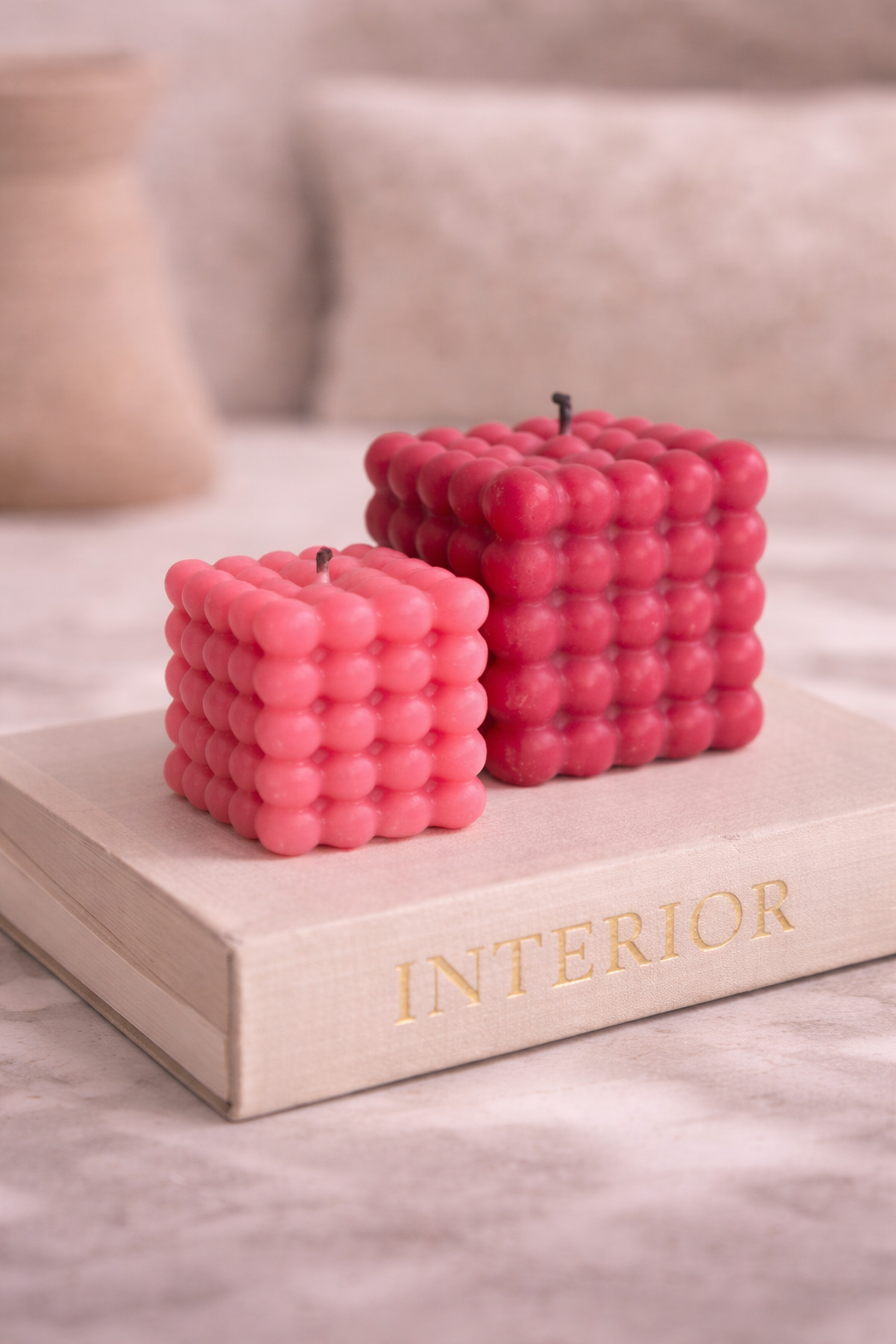 Duo de bougies décoratives – Dégradé (petit & grand)